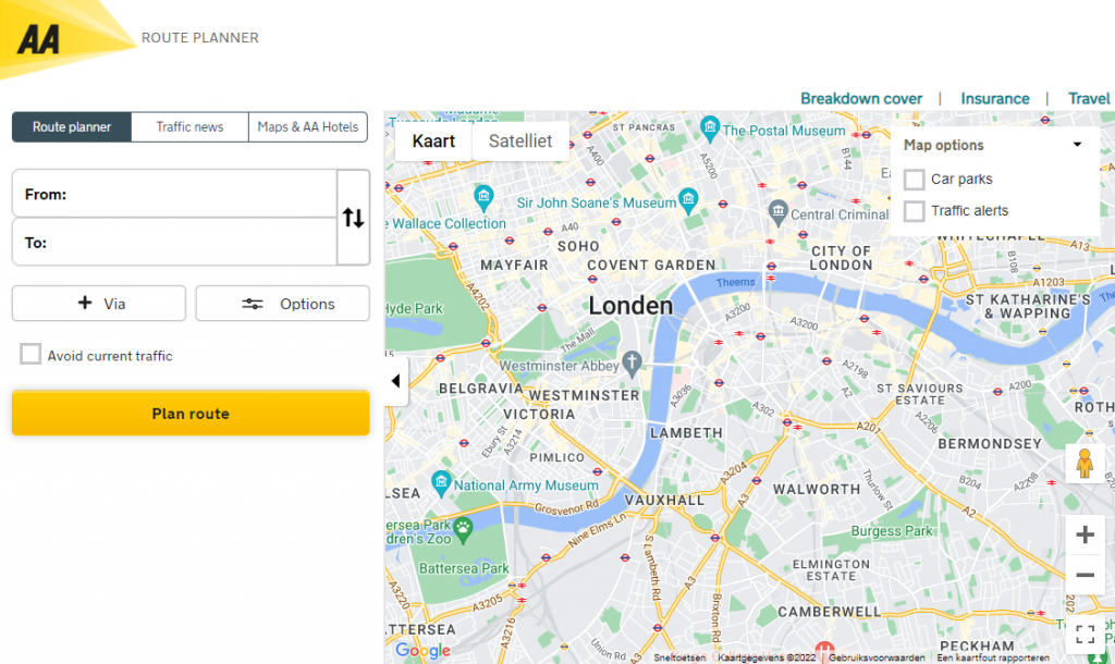 AA Route Planner UK